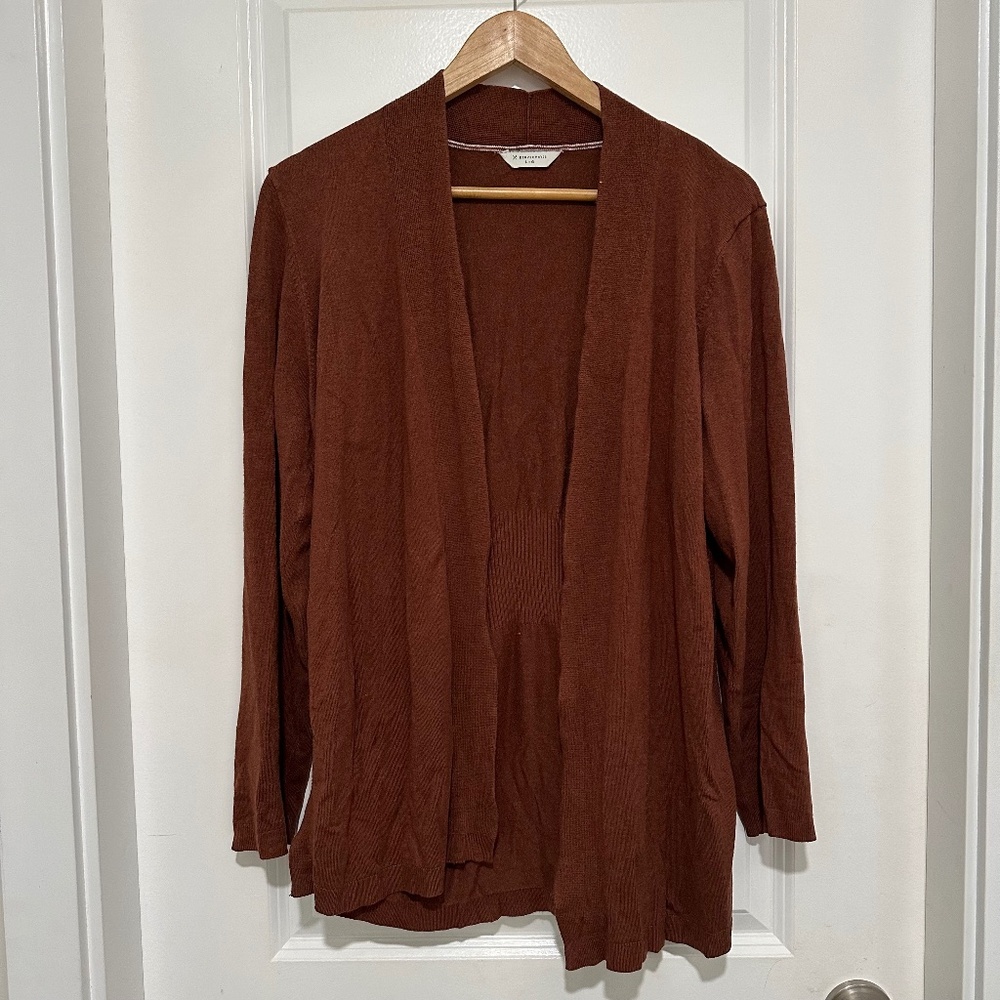 Denver Hayes Women’s Brown Long Sleeve Open Cardigan Size Large